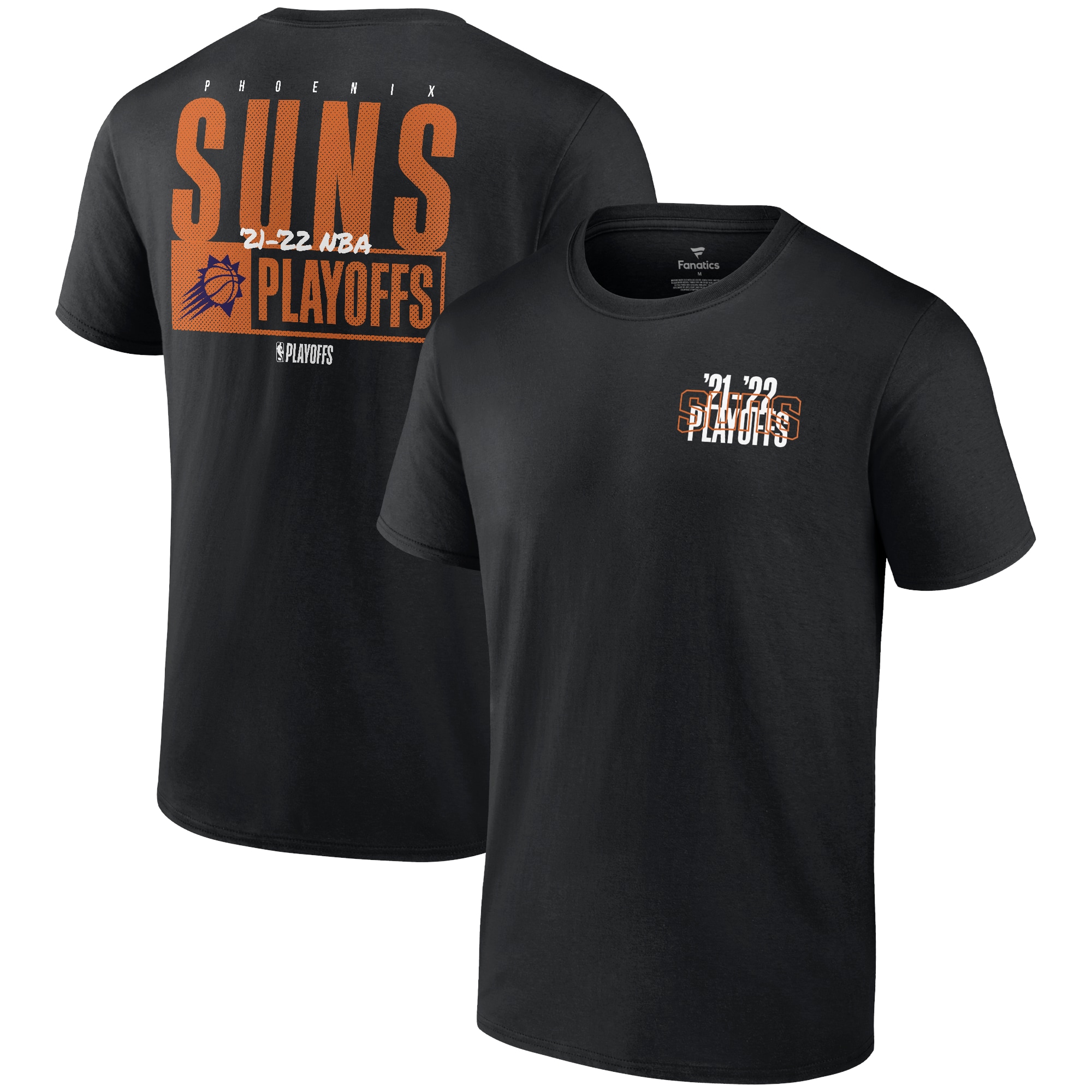 Men's Fanatics Black Phoenix Suns 2022 NBA Playoffs Dunk T-Shirt